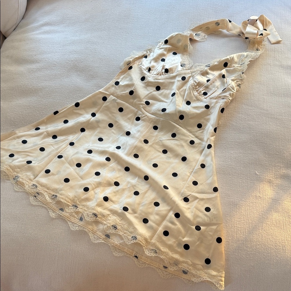 NWT Lioness Polka Dot Halter Mini Dress | SMALL - Picture 8 of 13